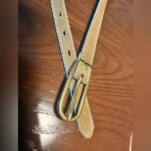 Beautiful Suede Belt With‎ Brass Buckle. 31”